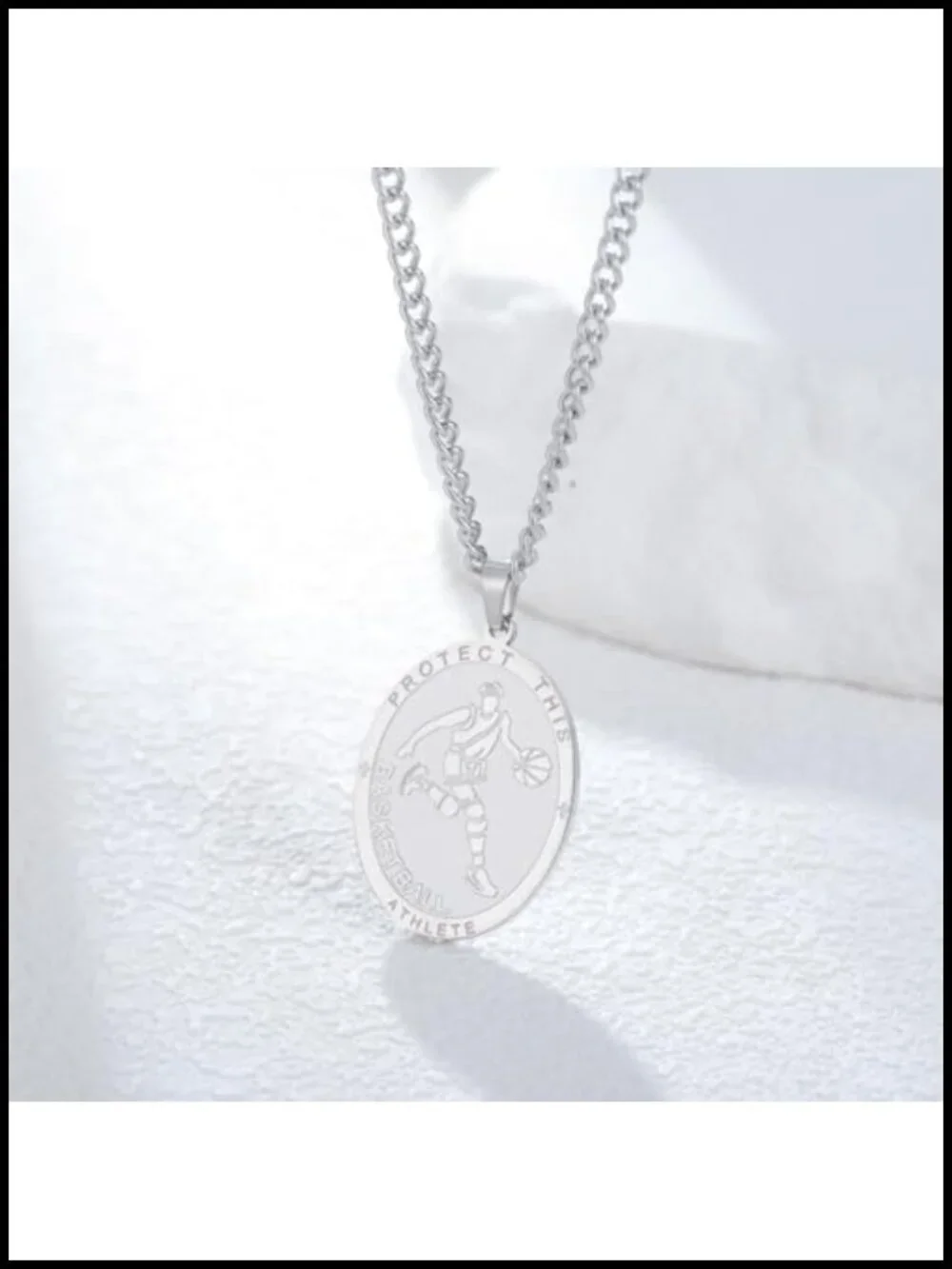 St. Sebastian Medal Necklace Stainless Steel Patron Saint of Athletes Catholic